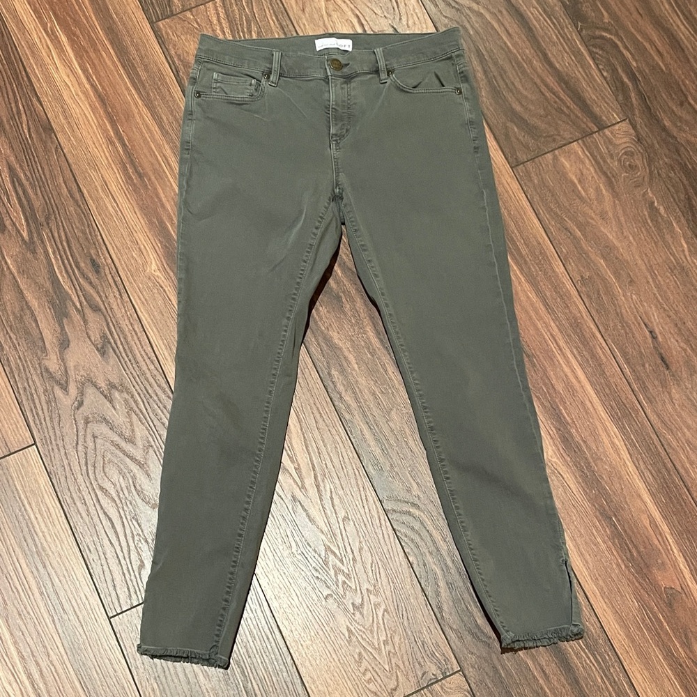 LOFT Sage Green Ankle Jeans